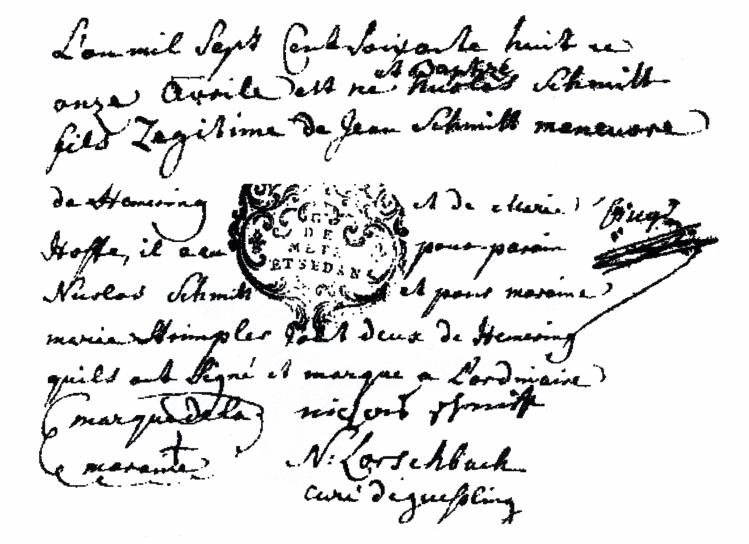 certificat de naissance et baptme